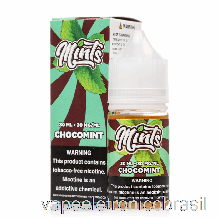 Vape Recarregável Sais De Chocomint - Mentas Vape Co - 30ml 30mg